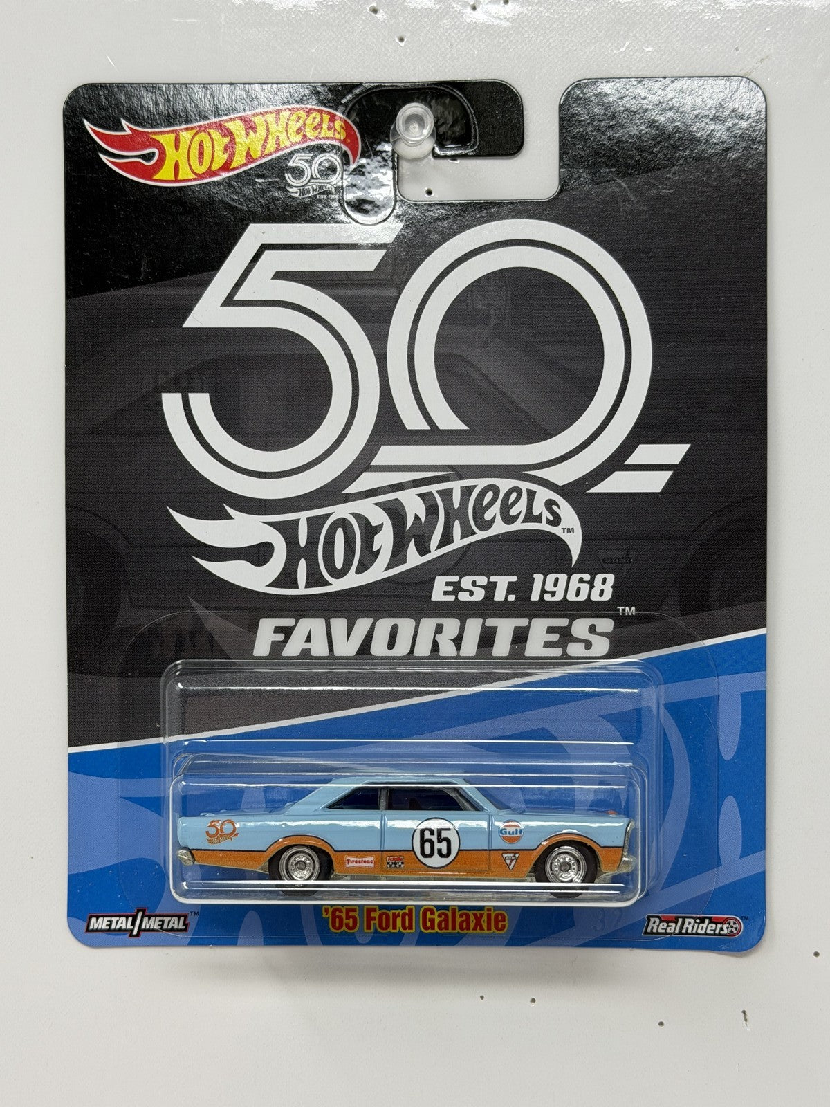 Hot Wheels 50th Favorites 1965 Ford Galaxie 1:64 Diecast Real Riders