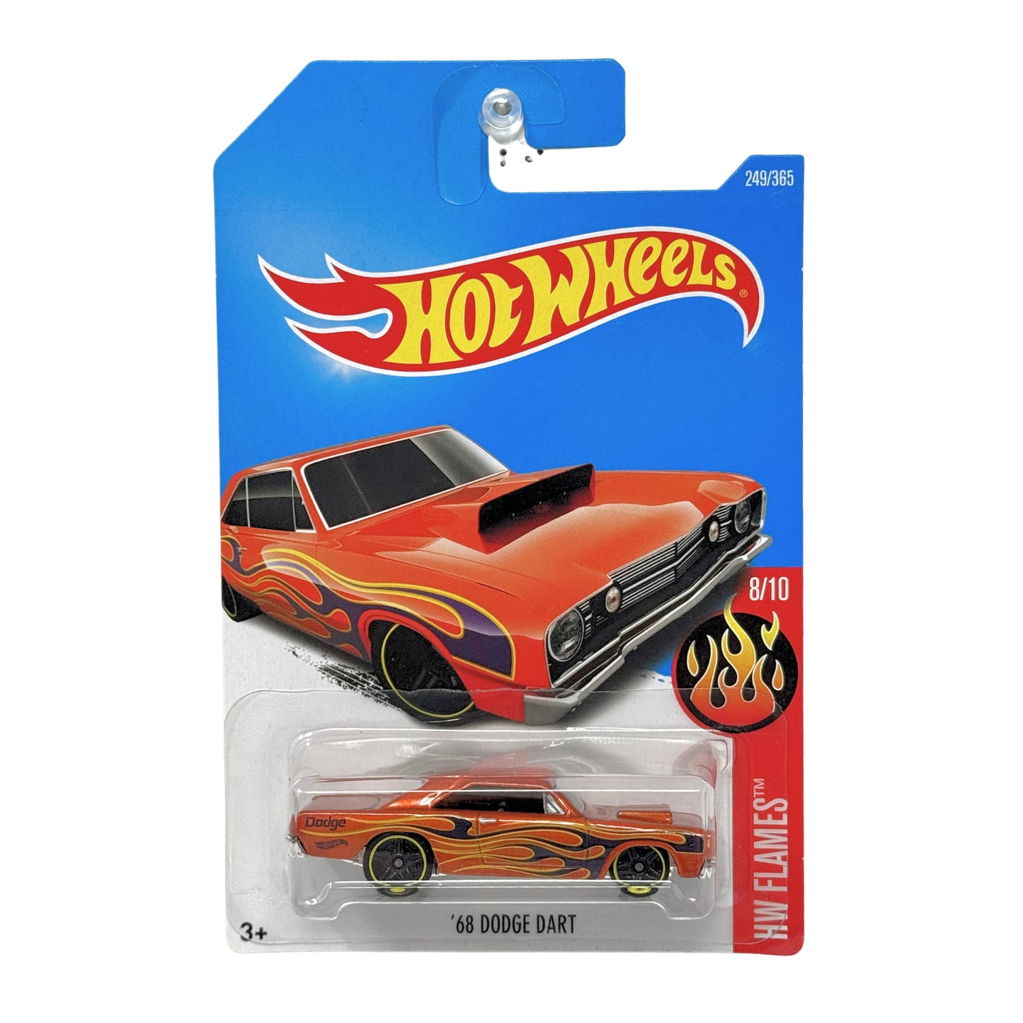 Hot Wheels Flames 1968 Dodge Dart 1:64 Diecast Orange V2