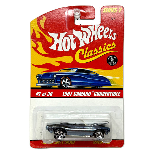 Hot Wheels Classics Series 2 1967 Camaro Convertible 1:64 Diecast Steel Blue