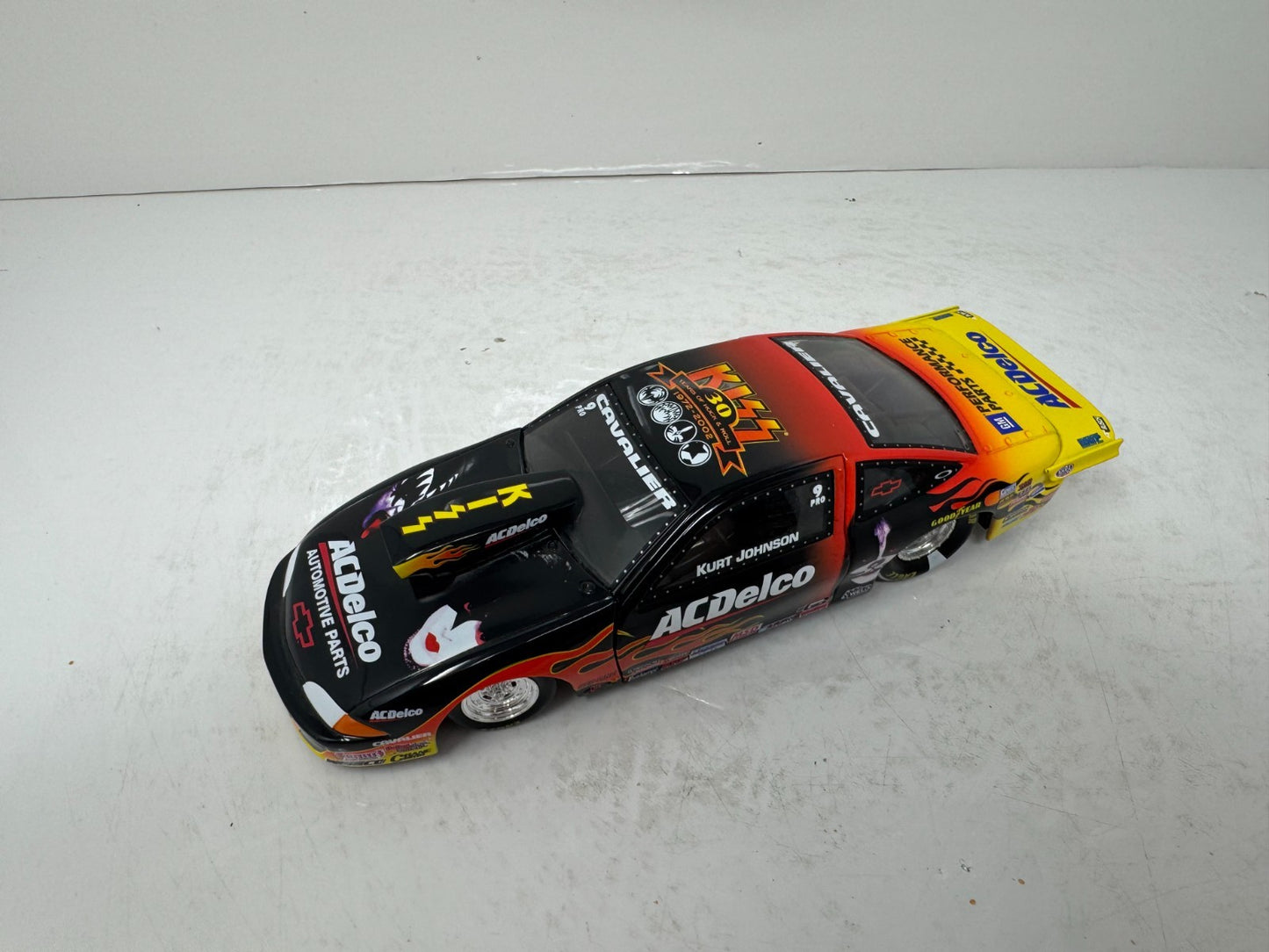 Action NHRA Kurt Johnson Kiss 30th Anniversary Cavalier Pro Stock 1:24 Diecast