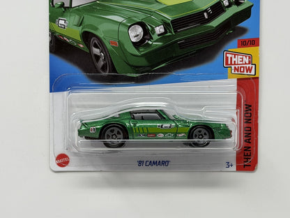 Hot Wheels Then and Now 1981 Chevrolet Camaro 1:64 Diecast Green