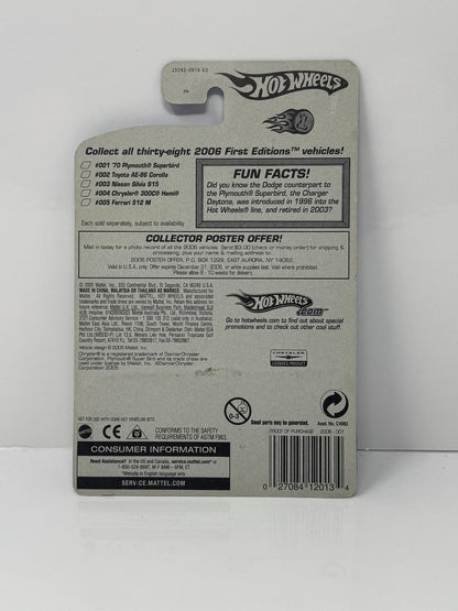 Hot Wheels First Editions 1970 Plymouth Superbird 1:64 Diecast Blue