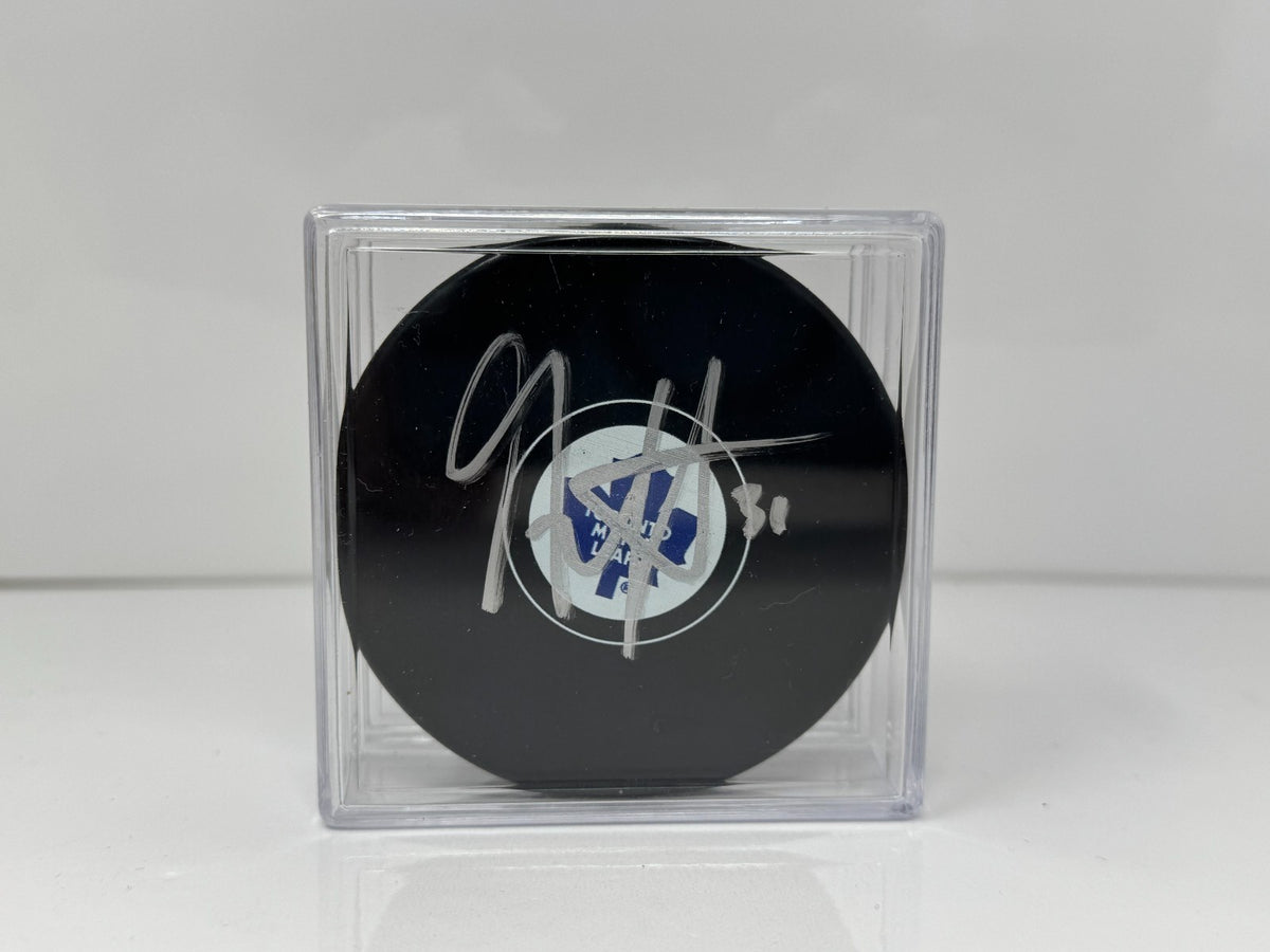 Garret Sparks Toronto Maple Leafs Signed NHL Autograph Puck Silver Auto