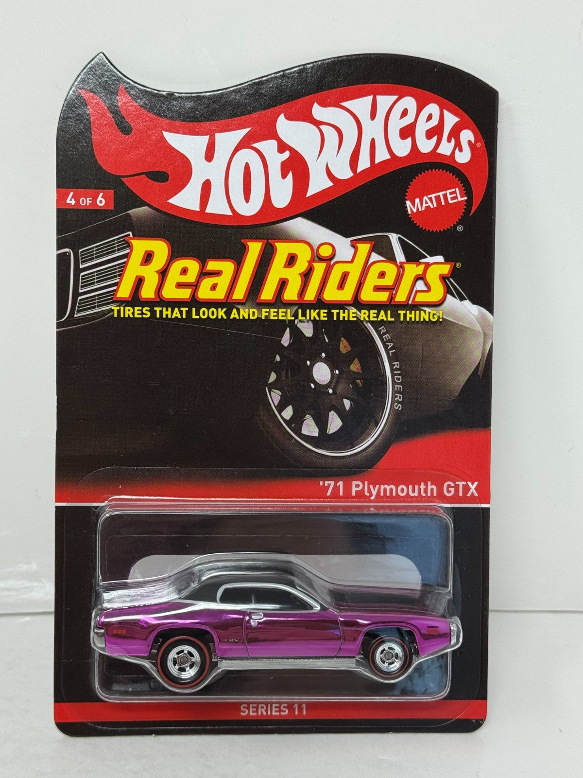Hot Wheels RLC Red Line Club Real Riders Series 1971 Plymouth GTX 1:64 Diecast