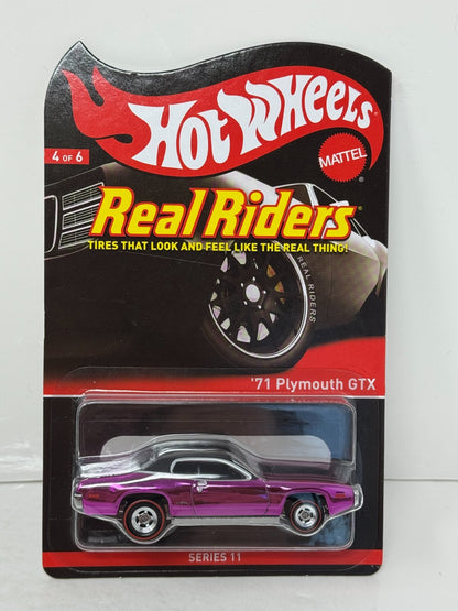 Hot Wheels RLC Red Line Club Real Riders Series 1971 Plymouth GTX 1:64 Diecast