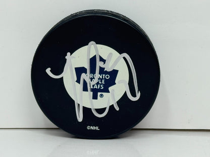 Rick Vaive Toronto Maple Leafs Signed NHL Autograph Puck Silver Auto