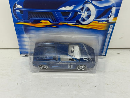 Hot Wheels 25th Anniversary Lamborghini Countach 1:64 Diecast Blue