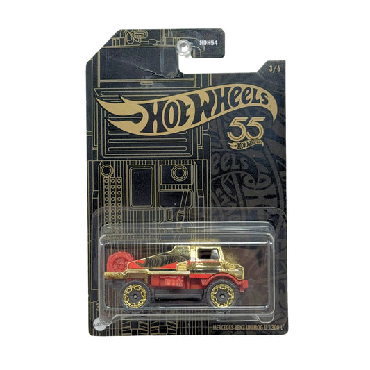 Hot Wheels 55th Ann. Black & Gold Mercedes-Benz Unimog U1300L CHASE 1:64 Diecast