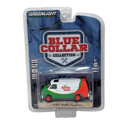 Greenlight Blue Collar 1983 GMC Vandura Turtle Wax 1:64 Diecast