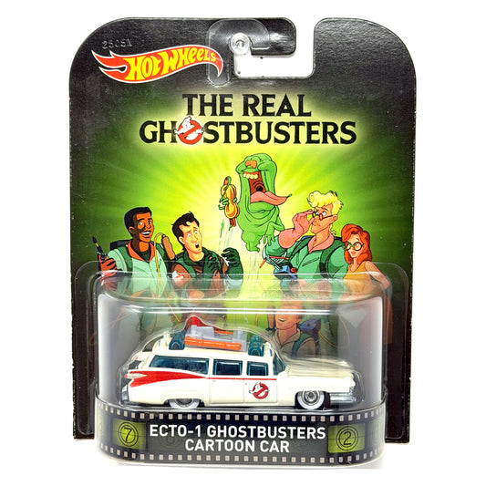 Hot Wheels Retro Entertainment Real Ghostbusters Ecto-1 Cartoon Car 1:64 Diecast