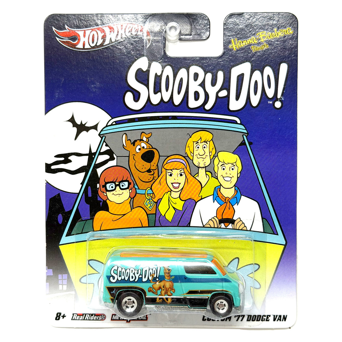 Hot Wheels Scooby-Doo Custom 1977 Dodge Van 1:64 Diecast Real Riders