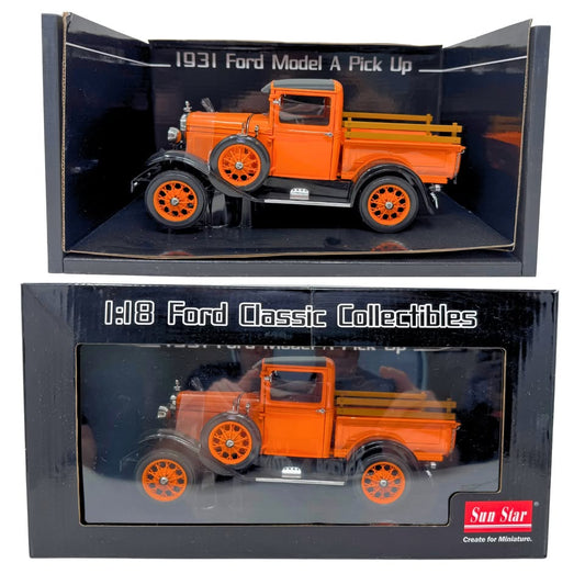 Sun Star 1931 Ford Model A Pickup Pegex Orange 1:18 Diecast