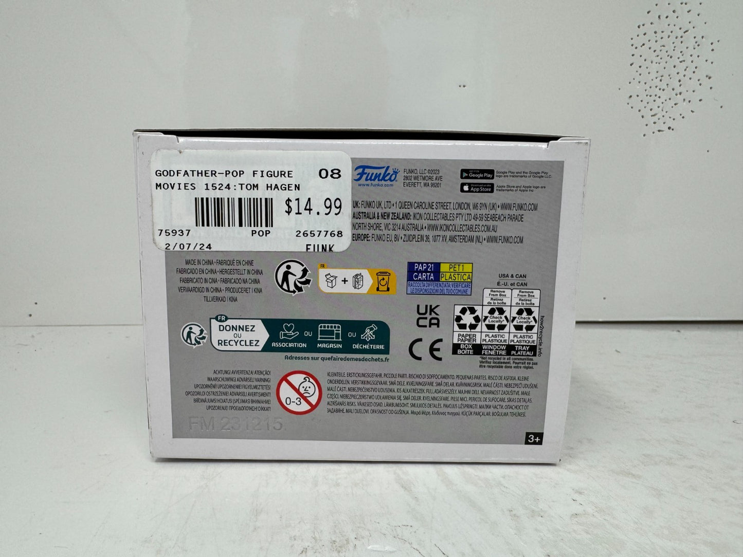 Funko Pop! Movies The Godfather Part II Tom Hagen #1524 Vinyl Figure