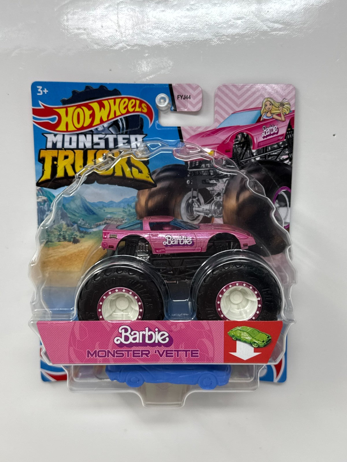Hot Wheels Monster Trucks Treasure Hunt Barbie Monster ’Vette 1:64 Diecast