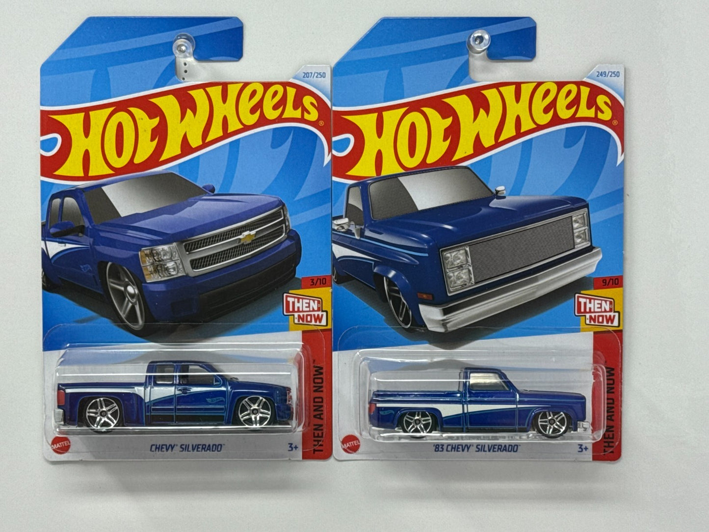Hot Wheels Then and Now Chevy Silverado 2-Truck Set 1:64 Diecast