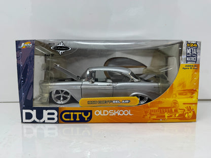 Jada Dub City Oldskool 1956 Chevy Bel Air 1:24 Diecast KMC Wheels 20 Inch DTS