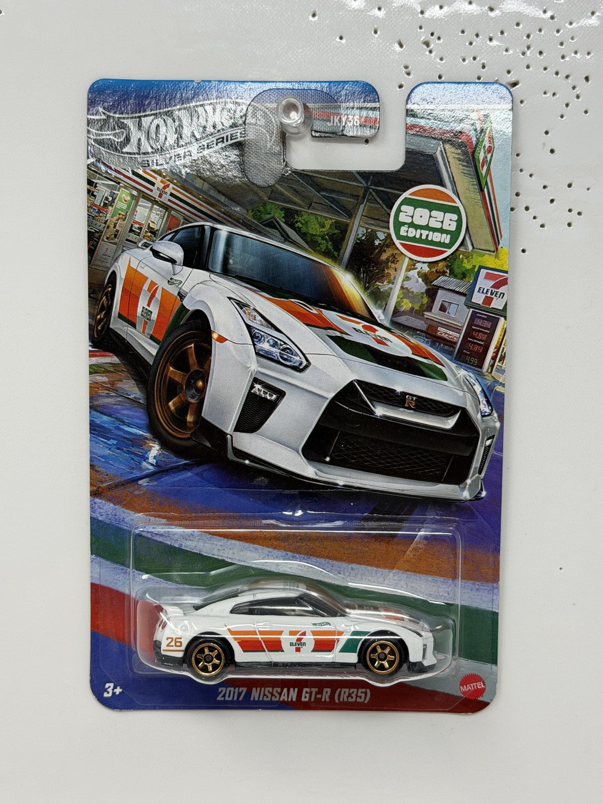 Hot Wheels 7-Eleven 2026 Edition 2017 Nissan GT-R R35 1:64 Diecast