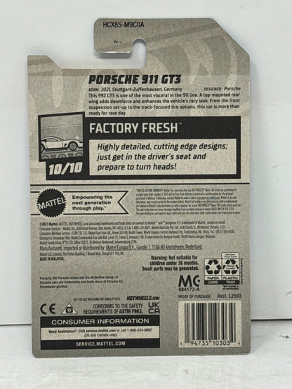 Hot Wheels Factory Fresh Porsche 911 GT3 1:64 Diecast