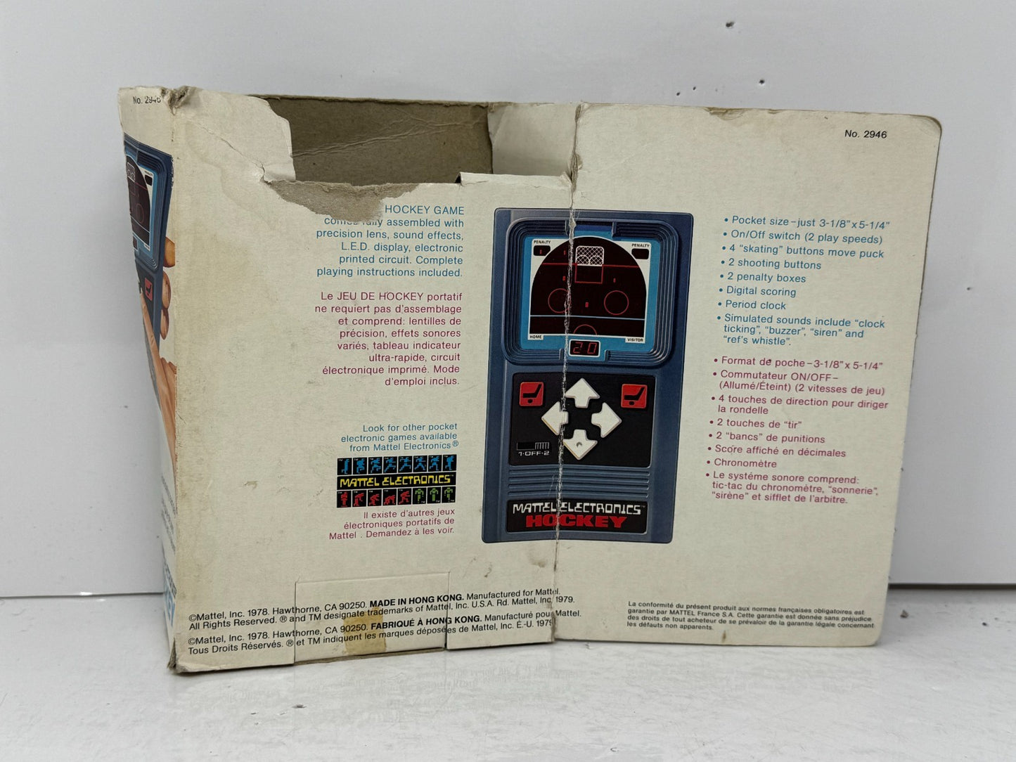 Rare Vintage Mattel Electronics Hockey 1978 Handheld Game - Collectors Item