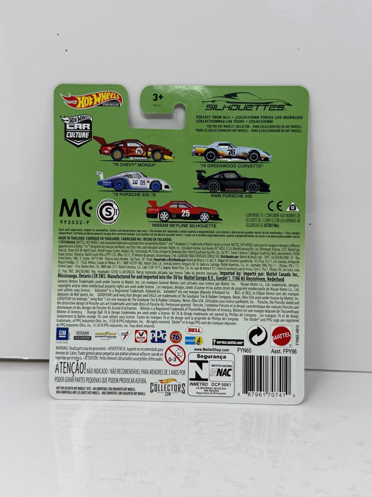 Hot Wheels Premium Silhouettes 1976 Greenwood Corvette 1:64 Diecast