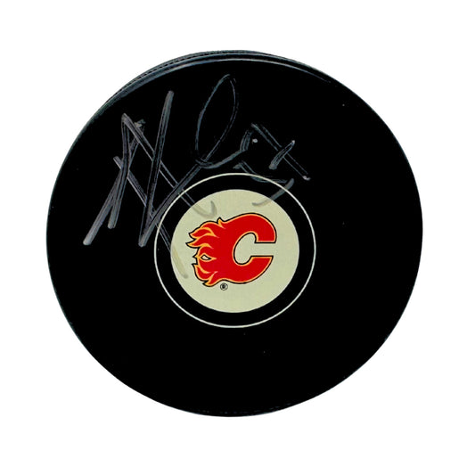 Trevor Kidd Calgary Flames Signed NHL Autograph Puck Silver Auto