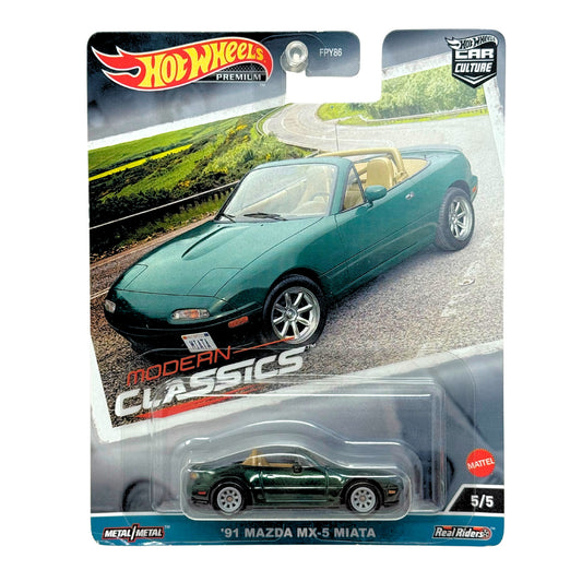 Hot Wheels Premium Modern Classics 1991 Mazda MX-5 Miata 1:64 Diecast