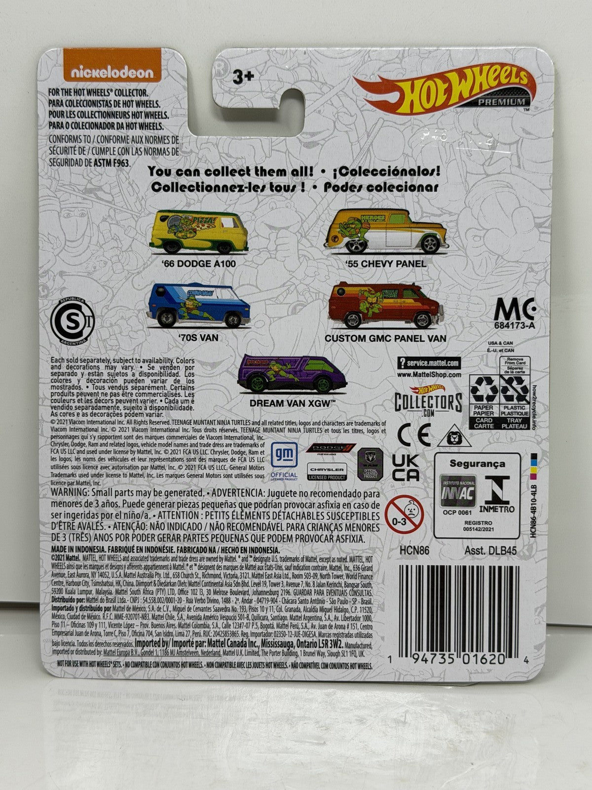 Hot Wheels Premium Teenage Mutant Ninja Turtles 1966 Dodge A100 1:64 Diecast