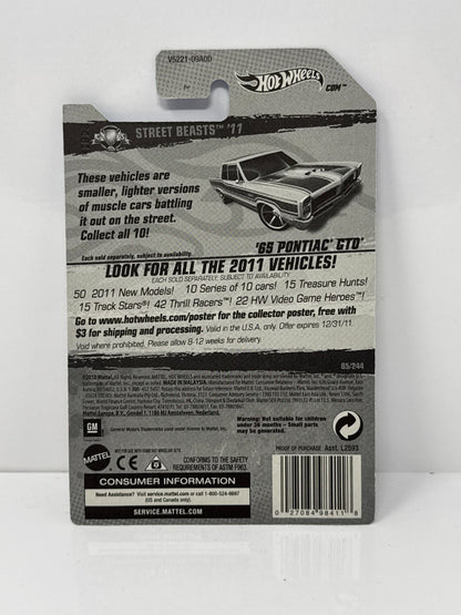 Hot Wheels Street Beasts 1965 Pontiac GTO 1:64 Diecast Factory Sealed