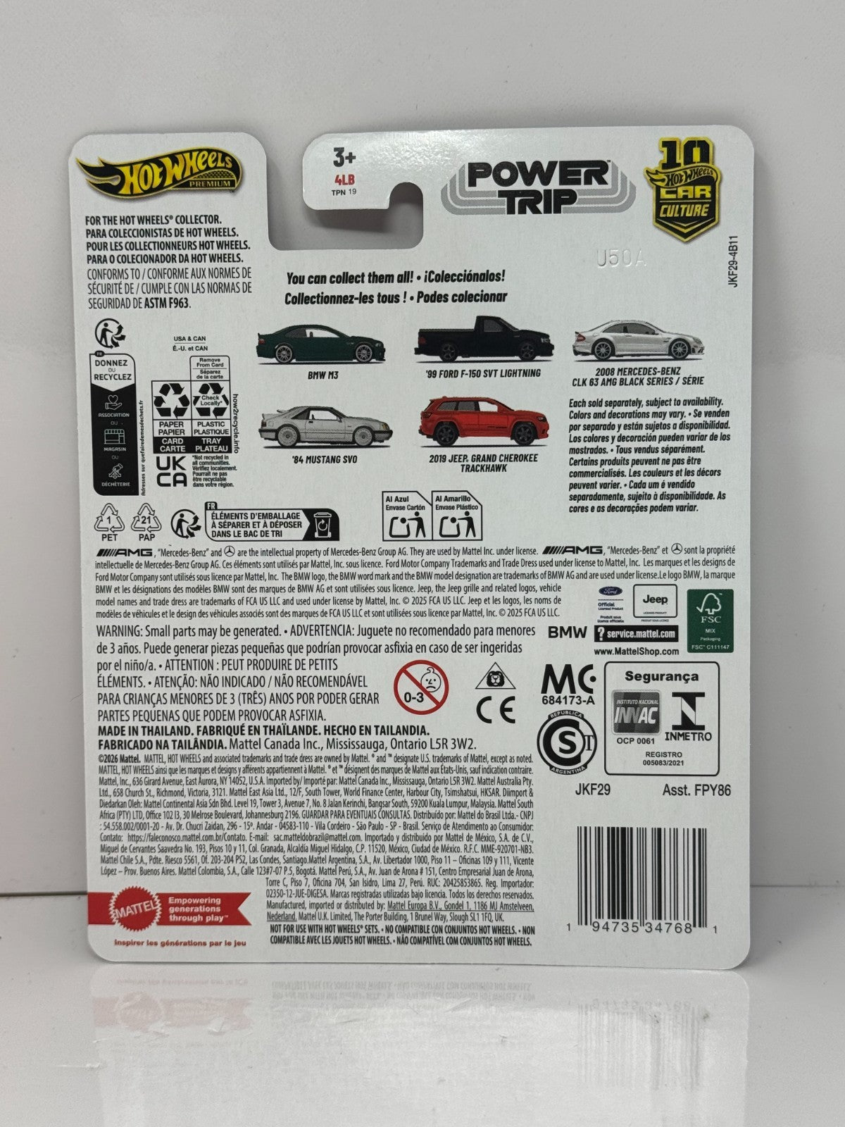 Hot Wheels Premium Power Trip Mercedes-Benz CLK 63 AMG Black Series 1:64 Diecast