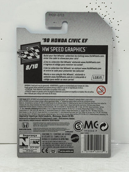 Hot Wheels HW Speed Graphics 1990 Honda Civic EF 1:64 Diecast INTERIOR ERROR
