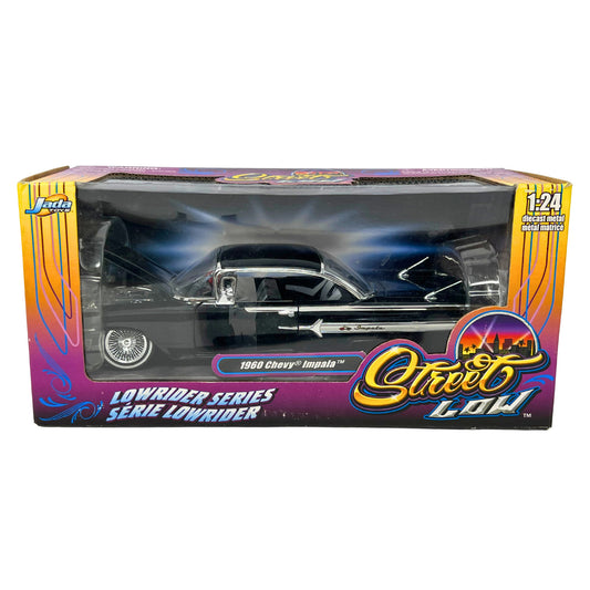Jada Street Low 1960 Chevy Impala Coupe Lowrider Series 1:24 Diecast Color Black