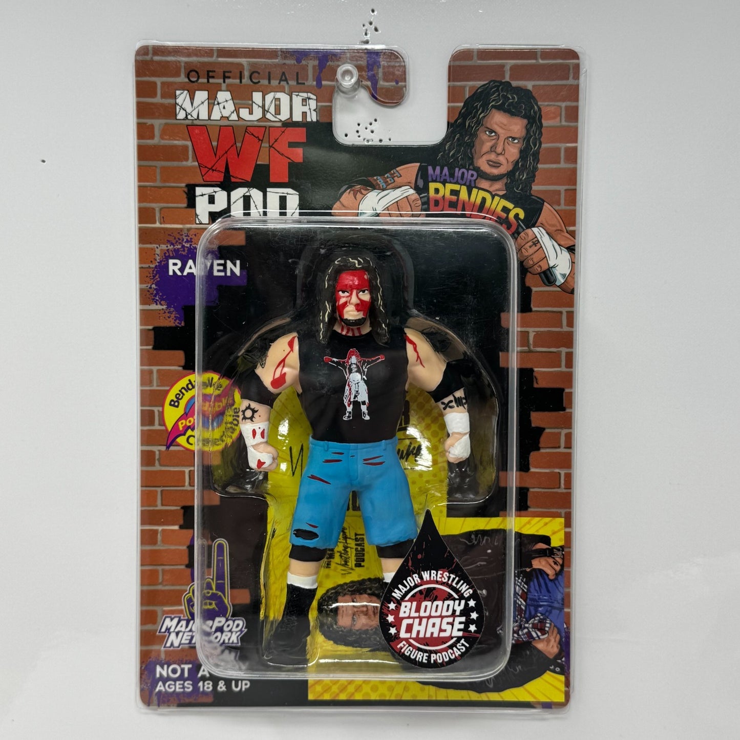 Major Bendies Raven Bloody Chase Wrestling Figure