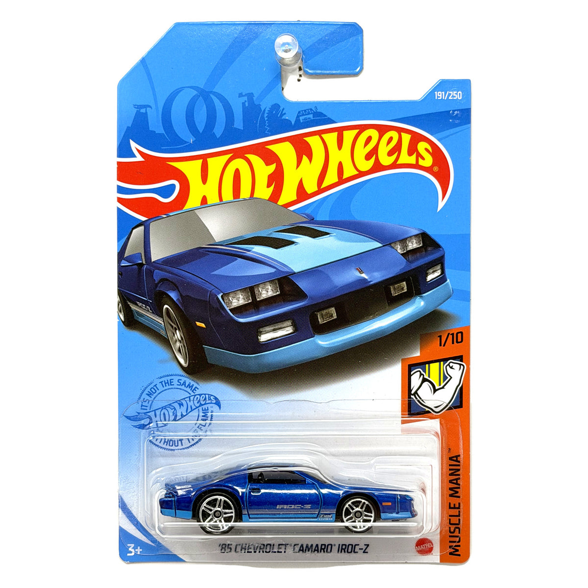 Hot Wheels Muscle Mania 1985 Chevrolet Camaro IROC-Z 1:64 Diecast Blue