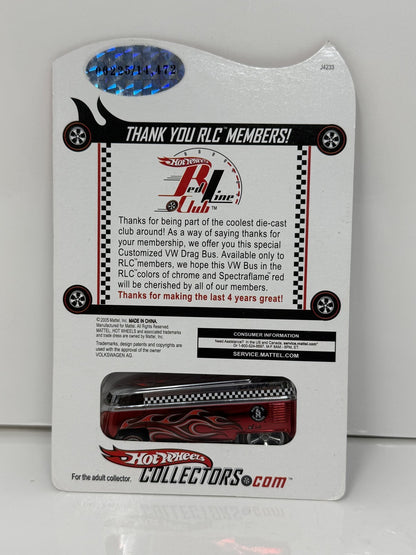 Hot Wheels RLC Red Line Club Customized Volkswagen Drag Bus 1:64 Diecast LOW #
