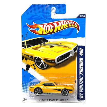 Hot Wheels Muscle Mania 1967 Pontiac Firebird 400 1:64 Diecast Yellow