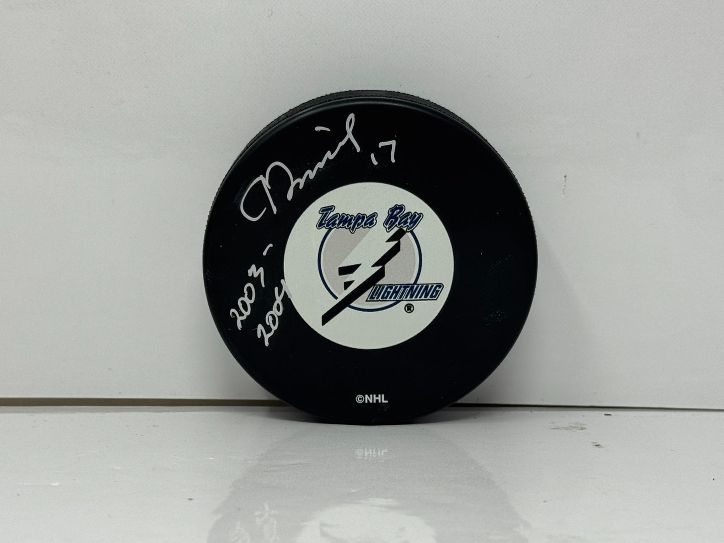 Ruslan Fedotenko Tampa Bay Lightning Signed NHL Autograph Puck Silver Auto