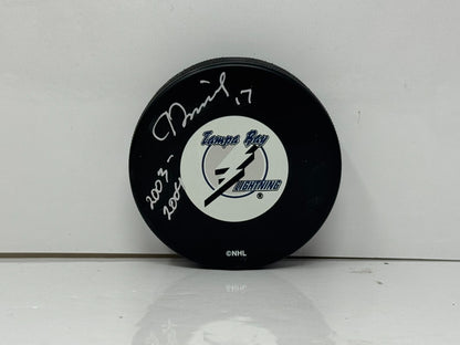 Ruslan Fedotenko Tampa Bay Lightning Signed NHL Autograph Puck Silver Auto