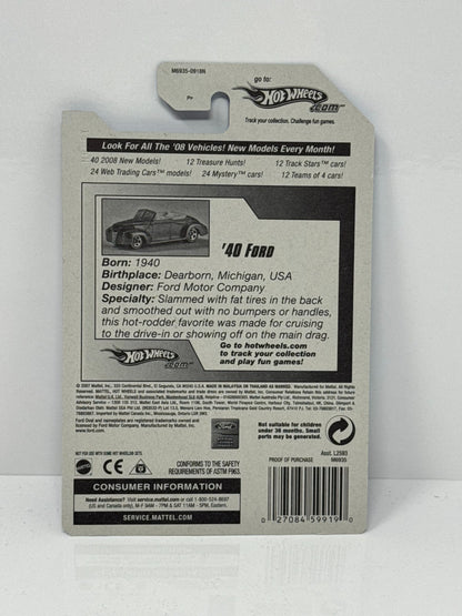 Hot Wheels All Stars 1940 Ford 1:64 Diecast Factory Sealed