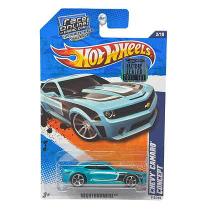 Hot Wheels Nightburnerz Chevy Camaro Concept 1:64 Diecast Factory Sealed Teal