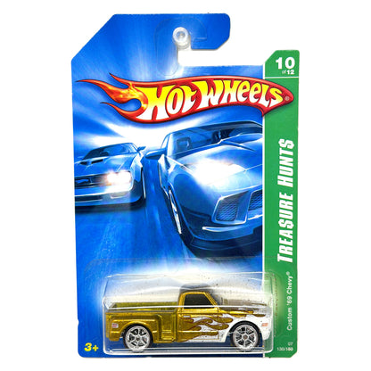Hot Wheels Super Treasure Hunt Custom 1969 Chevy 1:64 Diecast Gold STH