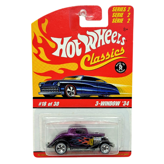 Hot Wheels Classics 1934 3-Window Series 2 Muscle Car 1:64 Diecast