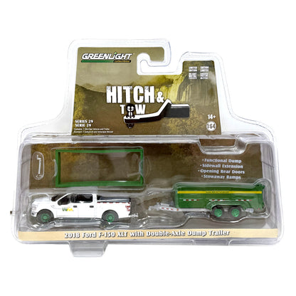 GreenLight Hitch & Tow Waste Mgmt 2018 Ford F-150 XLT CHASE 1:64 Diecast