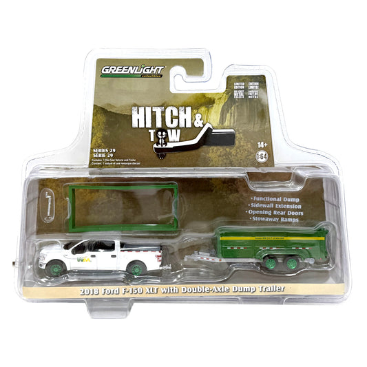 GreenLight Hitch & Tow Waste Mgmt 2018 Ford F-150 XLT CHASE 1:64 Diecast