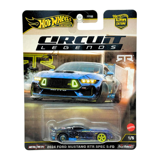 Hot Wheels Premium Circuit Legends 2024 Ford Mustang RTR Spec 5-FD 1:64 Diecast