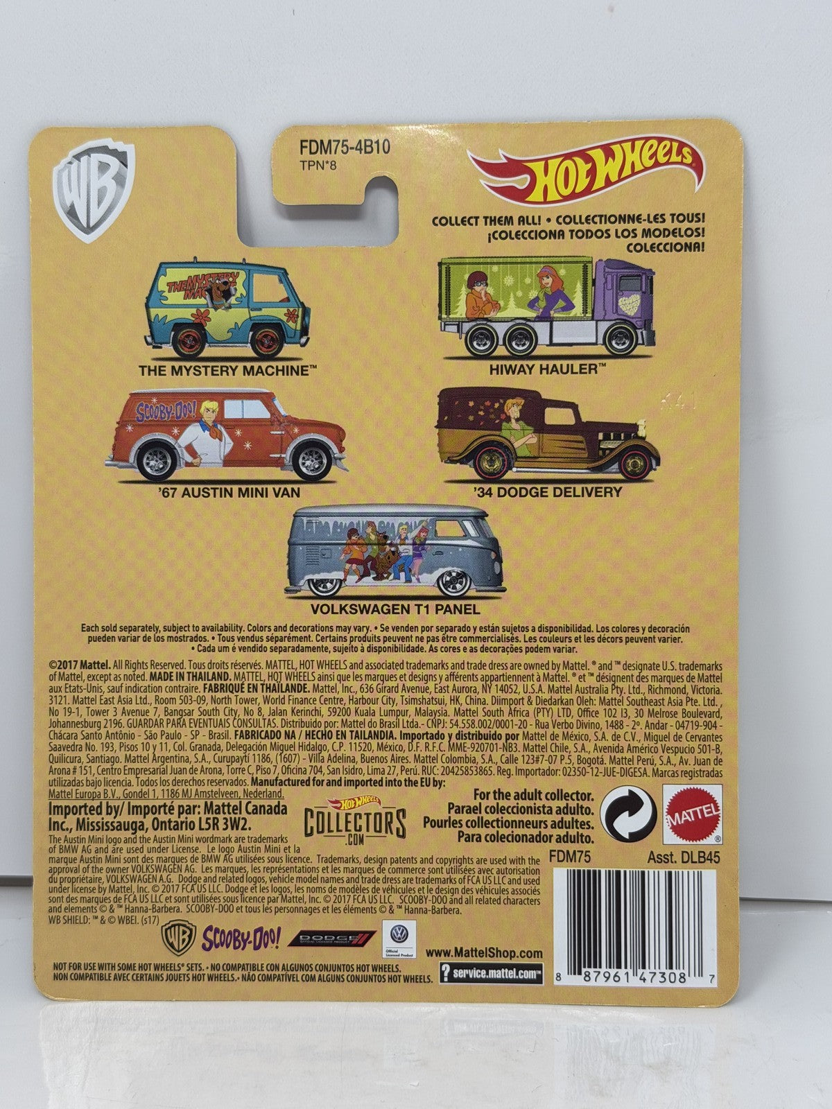 Hot Wheels Scooby-Doo 1934 Dodge Delivery 1:64 Diecast Real Riders
