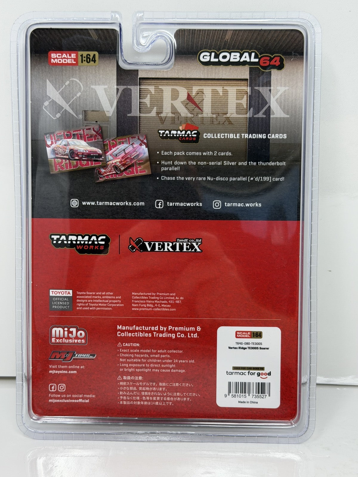 Tarmac Works MiJo Vertex Ridge TE3005 Toyota Soarer 1:64 Diecast