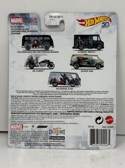 Hot Wheels Marvel Captain America 1966 Dodge A100 1:64 Diecast Real Riders