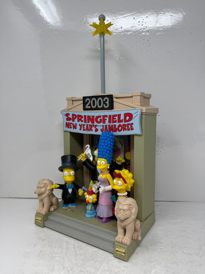 Simpsons World of Springfield New Years Town Square Set Playmates Diorama