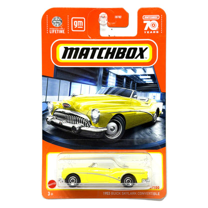 Matchbox 1953 Buick Skylark Convertible 1:64 Diecast Yellow