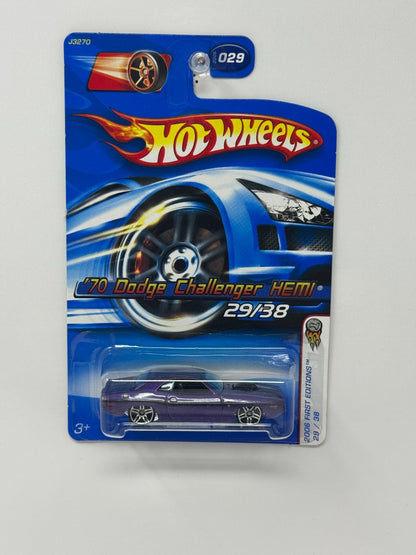 Hot Wheels First Editions 1970 Dodge Challenger HEMI 1:64 Diecast Purple